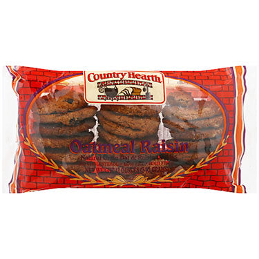 COUNTRY HEARTH OATMEAL RAISIN COOKIES 12 oz