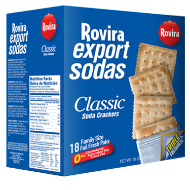 ROVIRA EXPORT SODAS CLASSIC CRACKERS 18 oz