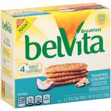 BELVITA TOASTED COCONUT 8.8 oz