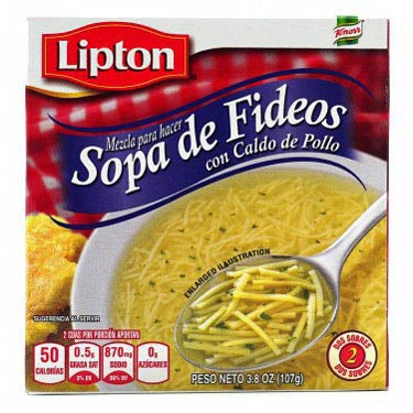 LIPTON SOPA DE FIDEOS CON CALDO DE POLLO 2 Sb