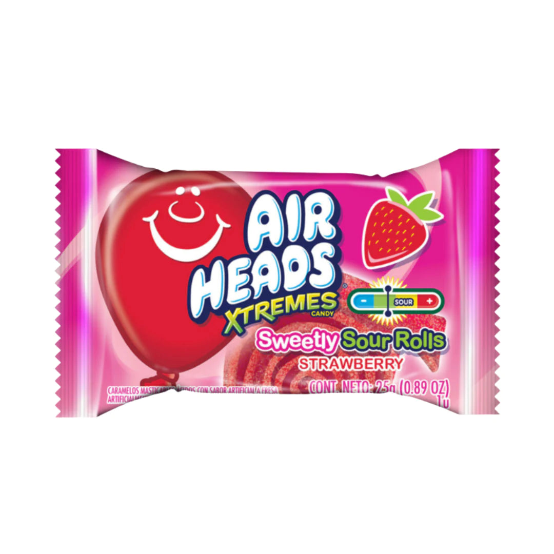 2 pz AirHeads Sweetly Sour Rolls (Strawberry)🍓